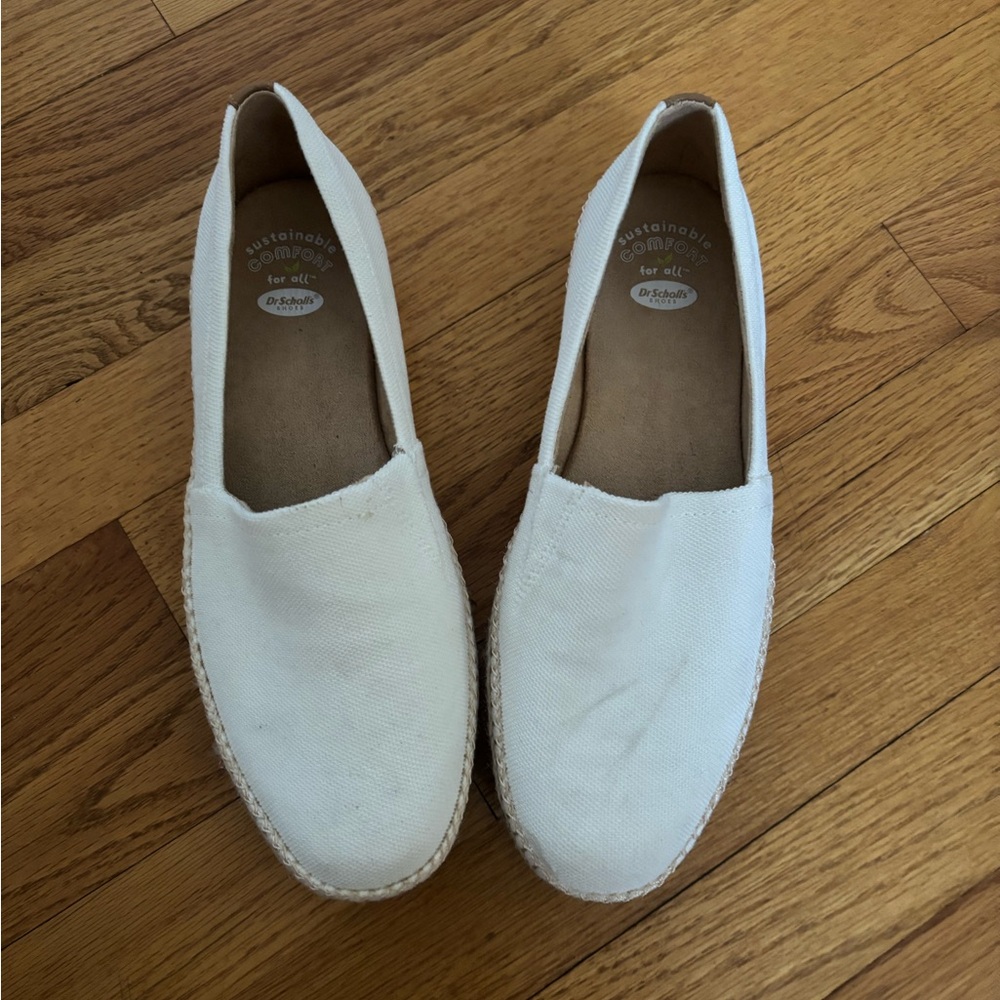 White Dr. Scholls Espadrille Flats